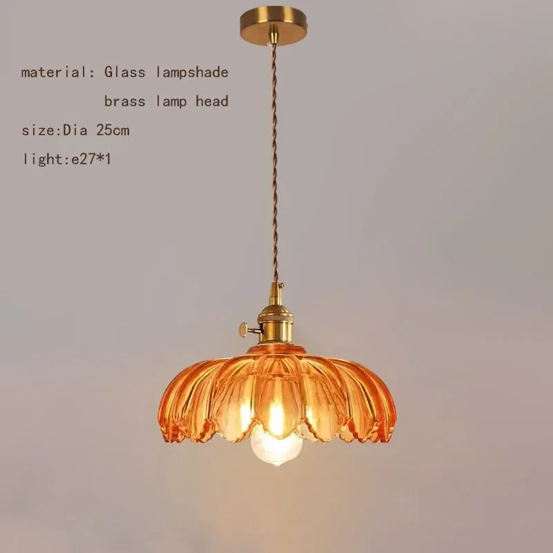 Nordic Retro Glass Pendant Light