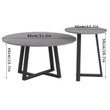 Round Modern Marble Nesting Coffee table