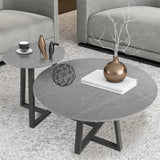 Round Modern Marble Nesting Coffee table