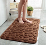 Embossed Coral Fleece Bath Rug